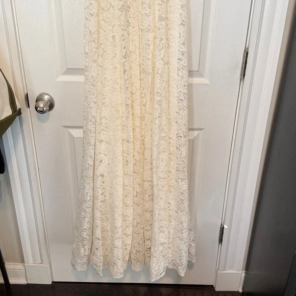 Reformation White Lace Negroni Bridal Maxi Dress Off White Size 2 - Picture 9 of 15